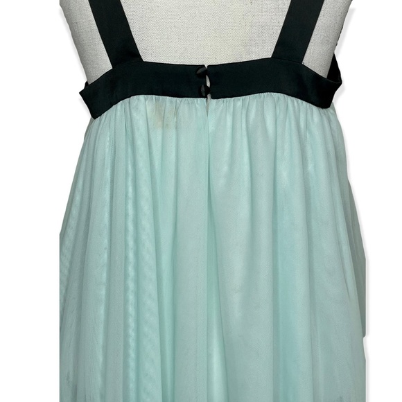 Kate Spade Powder Blue Contrast Bow Tie Halter Neckline Chemise Top SZ Medium - Picture 6 of 8